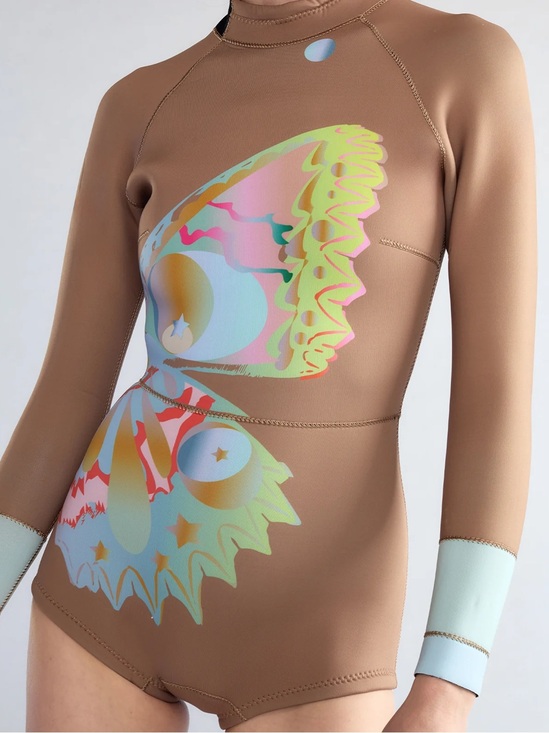 Cynthia Rowley Other - Cynthia Rowley Retired Butterfly Wetsuit Camel Size XS NWT